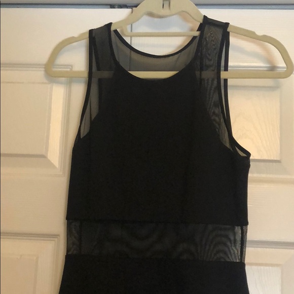 Express Bodycon Midi Dress with Sheer Mesh Detail - Picture 2 of 9